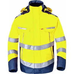 Warnschutz Regen-Parka "50217" High Visibility Excellence - 3XL - gelb/marine