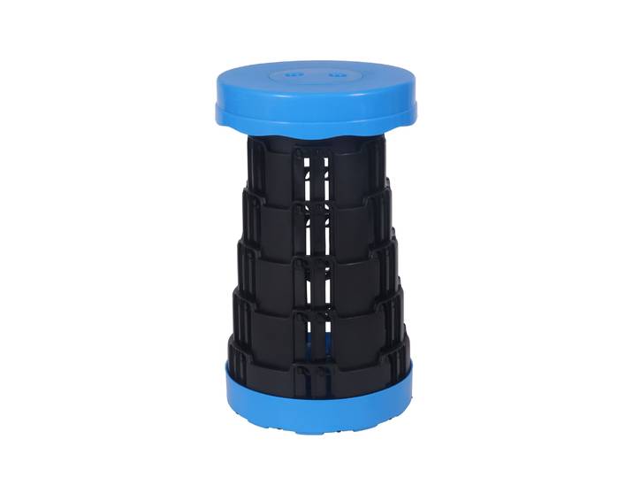 Klapphocker höhenverstellbar schwarz/blau