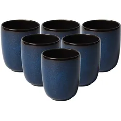 BECHER OHNE HENKEL Lave Bleu 400 ml 6er Set