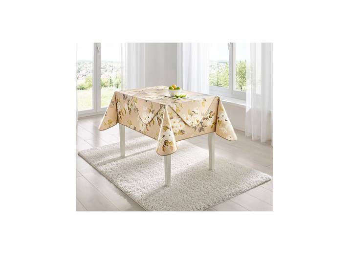 Tischdecke Gr. 4, beige, Ø:140cm, Tischdecken, Tischdecke