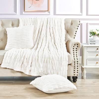 Home Soft Things Shar Pei Fauxfur Throw Pillow Shell Combo 3-piece Set