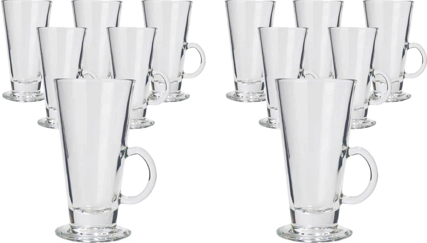 Latte-Macchiato-Glas STÖLZLE "Latte Macchiato Gläser 265 ml 12er Set transparent", bunt (transparent), Glas, Trinkgefäße, Latte-Macchiato-Glas