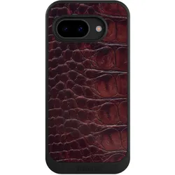 Nivocase Hülle für Google Pixel 9a Handyhülle NIVOcore Case Schwarz Animalprint Krokodil Leder (Google Pixel 9a), Smartphone Hülle, Schwarz