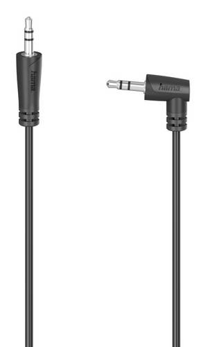 Hama 00200723 Audio-Kabel, 3,5-mm-Klinken-St. 90° - 3,5-mm-Klinken-St., Stereo, 1,5m