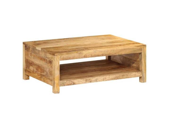 Table basse en bois de manguier - - 80x55x30 cm - Brun - Bois de manguier massif - Grand espace de rangement