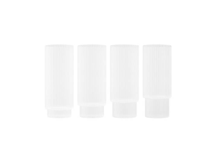 Ferm Living - Verre long drink Ripple - Blanc - Verre soufflé bouche