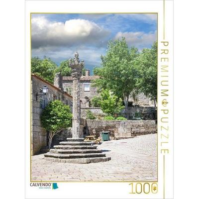 CALVENDO Puzzle Der Dorfplatz mit dem Pranger, dem Schandpfahl aus alten Zeiten, dem Pelourinho. | 1000 Teile Lege-Größe 64 × 48 cm Foto-Puzzle für