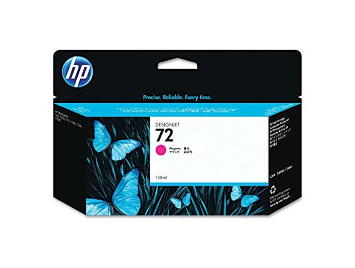 HP 72 Magenta\, Cartouche Encre Originale Compatible avec DesignJet T610\, T770\, T790\, T1100\, T1200\, T2300\, 130 ml (C9372A)