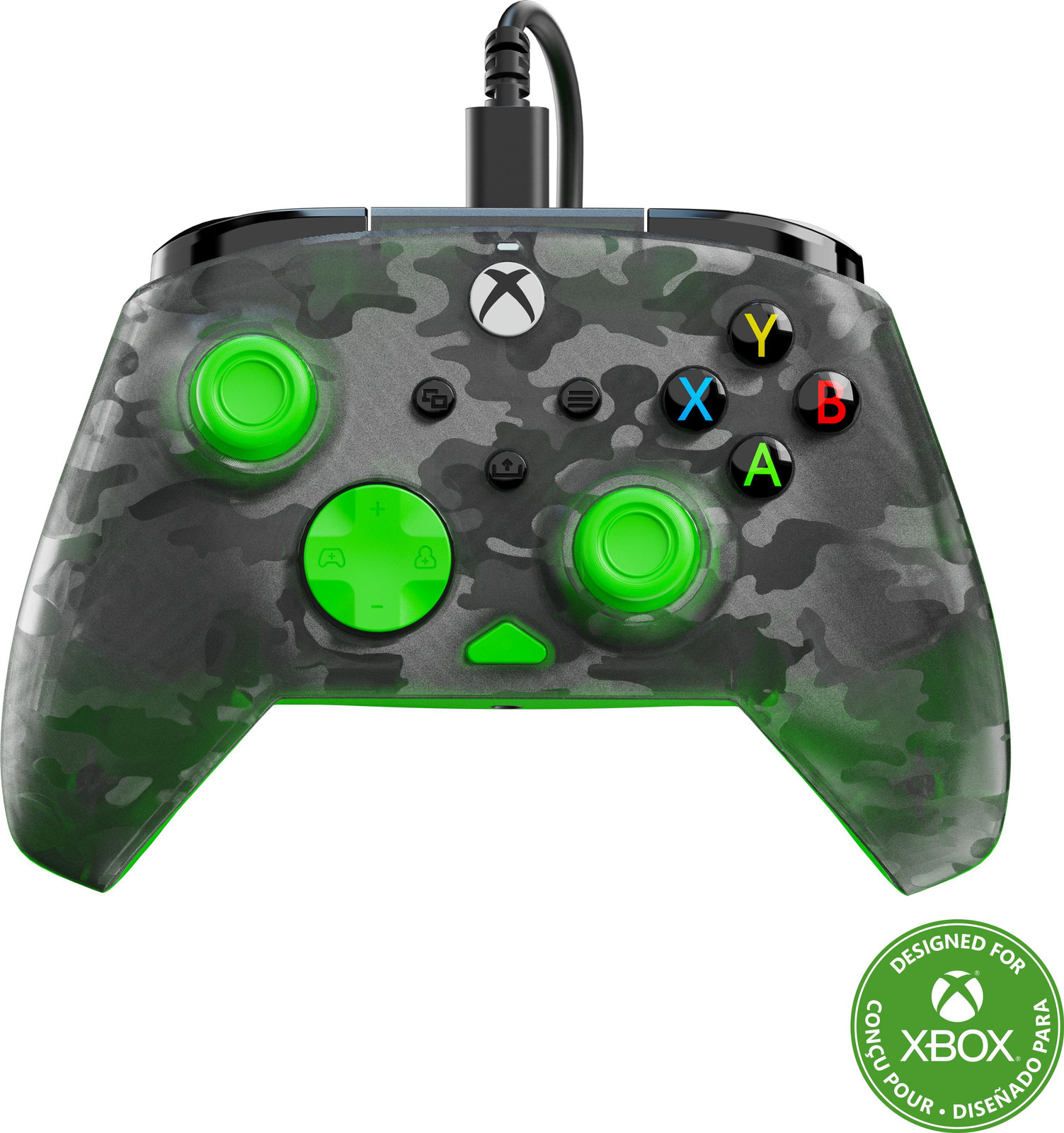 Turtle Beach Rematch Core Gamepad voor Xbox Series X|S, Xbox One en PC - RGB - Bedraad - Black/Green Camouflage