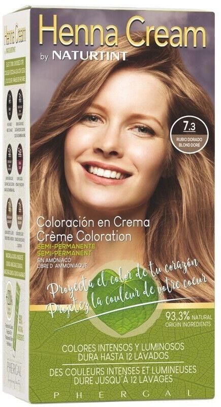 Esential'arôms Henna Cream Semi-Permanent Dye 110 ml 7.3 Rubio Dorado