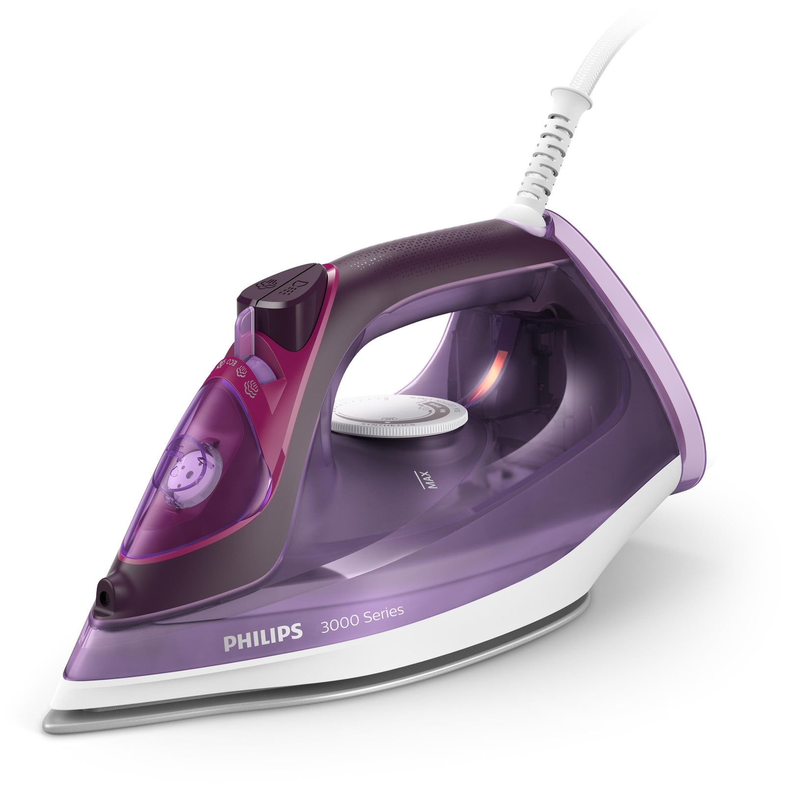 Philips Stoomstrijkijzer 3000-serie DST3041/30 met keramische zool, 2600 W, paars