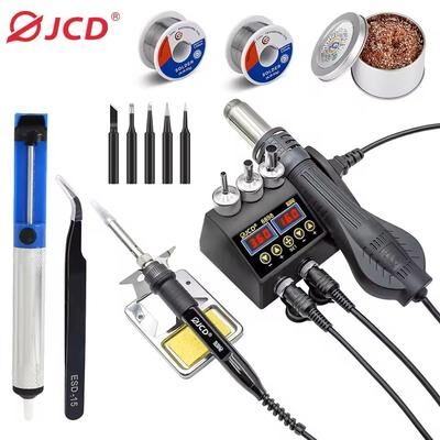 Uplift Essentials High Power 2 in 1 Soldering Station With Hot Air Gun And Adjustable Temperature 8898 Set5 eu Plug