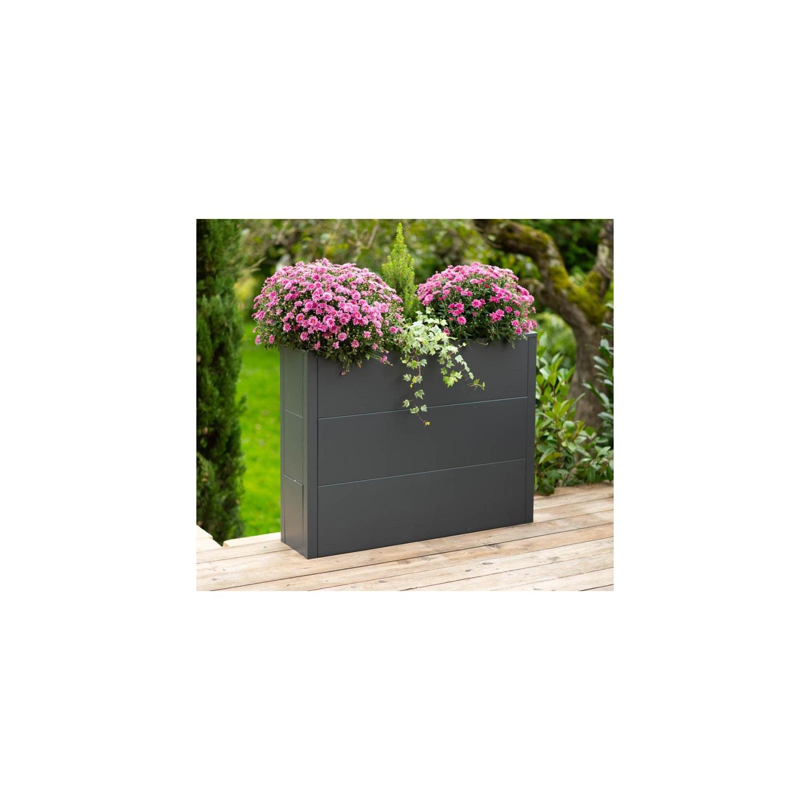Westmann Metall Pflanzkübel Talus XL Anthrazit 25x100x77cm