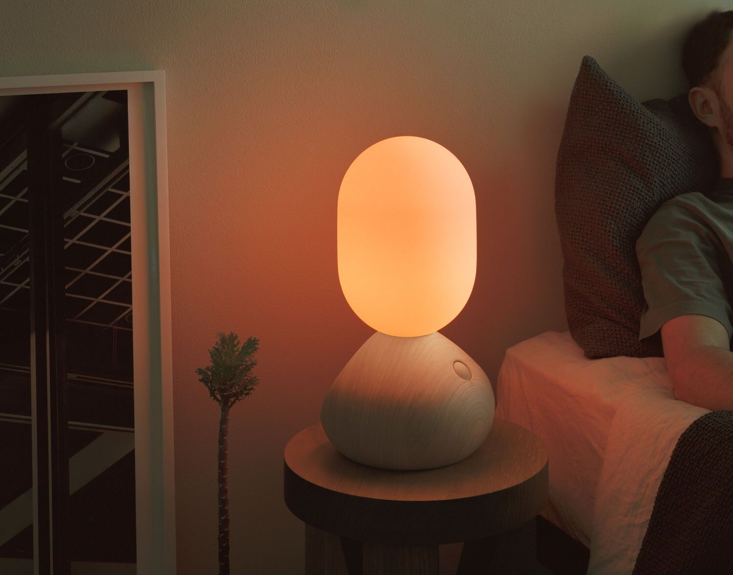 GRAU Sun Home LED Tischleuchte (Black Wood) Black Wood