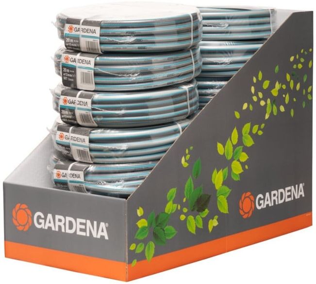 GARDENA Classic Tuyau 13 mm 20 m avec pièces système Display (18008-90)