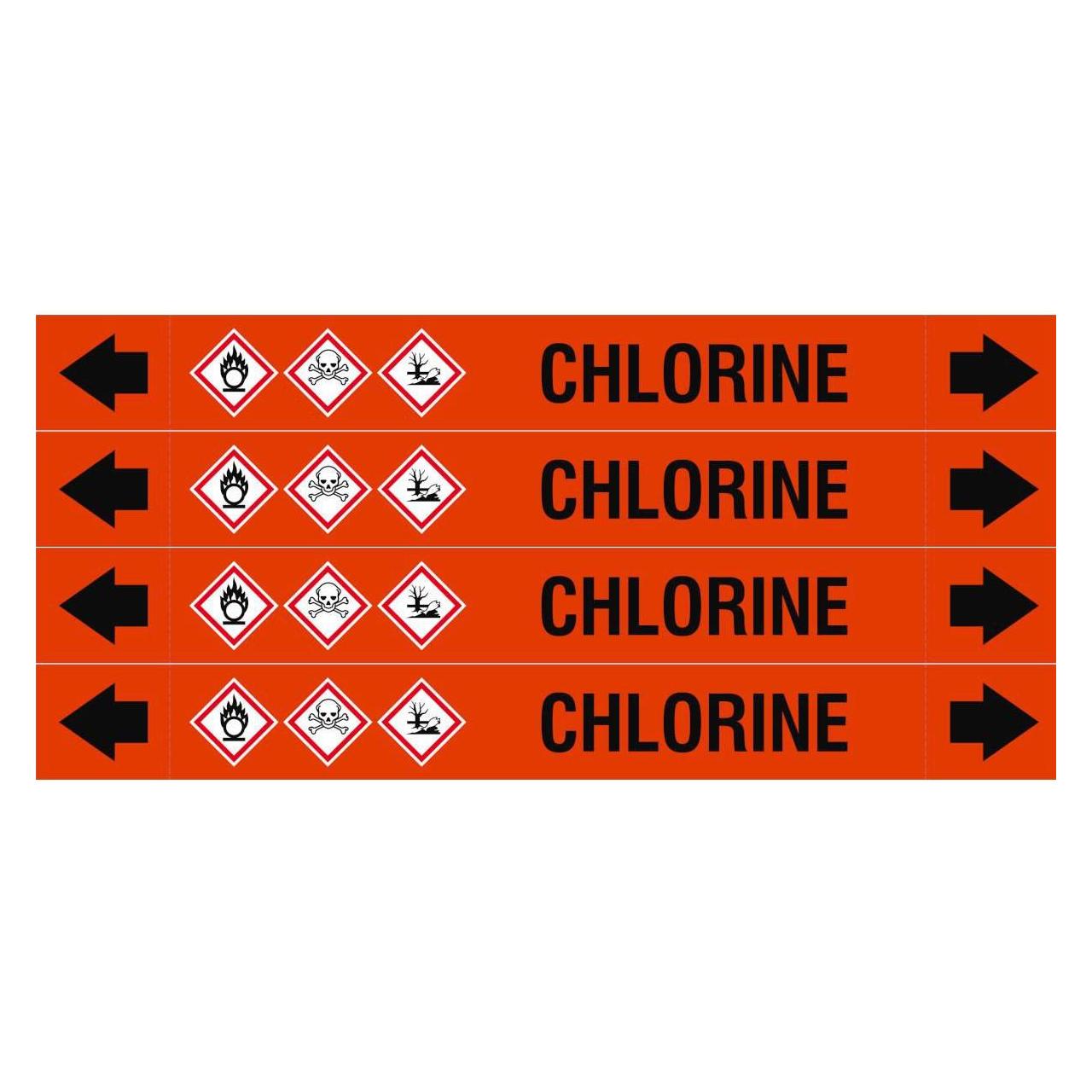 Brady ASME - Rohrmarkierer - Chlorine (ASMEPM-26X230MM-CHLORINE)