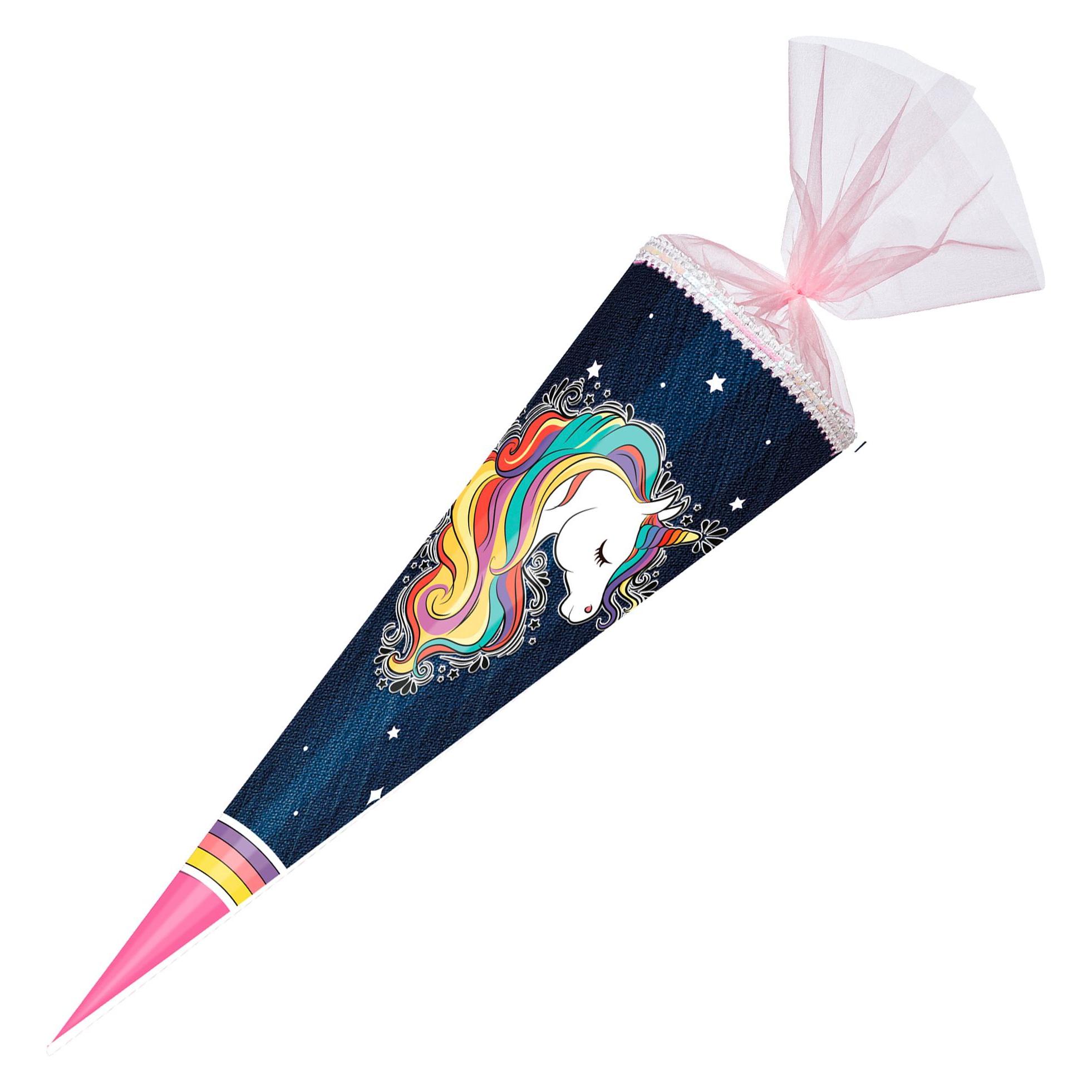 Neutral Schultüte Einhorn Regenbogen blau/rosa (81.50 cm) (10138065)