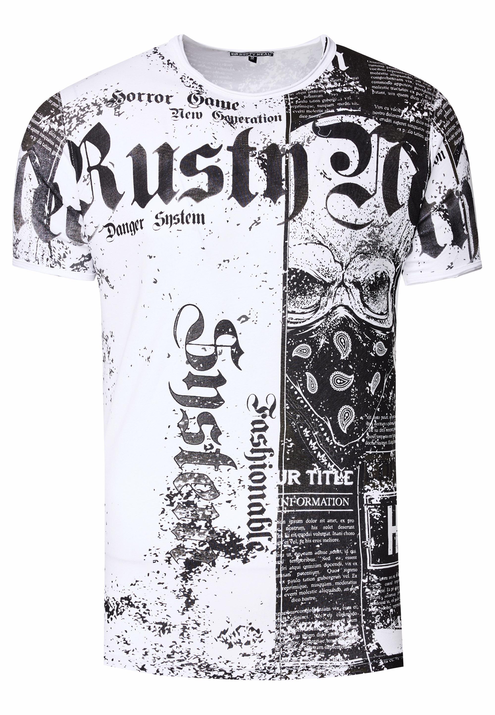 T-shirt met American-Skull Westside Gang Banger-print