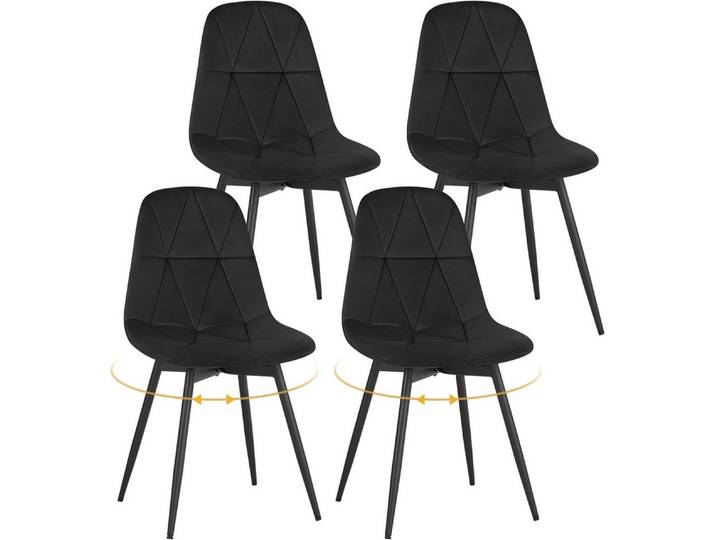EUGAD Esszimmerstuhl (4 St), 4er Set, Drehstuhl, Ergonomisches Design