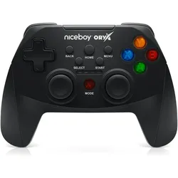 Niceboy ORYX Game Pad / Kabellos / Feedback / USB / D-Eingang / X-Eingang / für PC / PS / Android (Android, iOS, PC, Windows), Gaming Controller, Schwarz