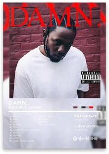 Inspire Essentials Rapper Album Cover Poster Music Canvas Wall Art For Room Decor 28 16.5 X 23.6 In