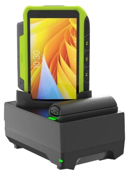 Zebra draagbaar apparaat en batterij-oplaadstation