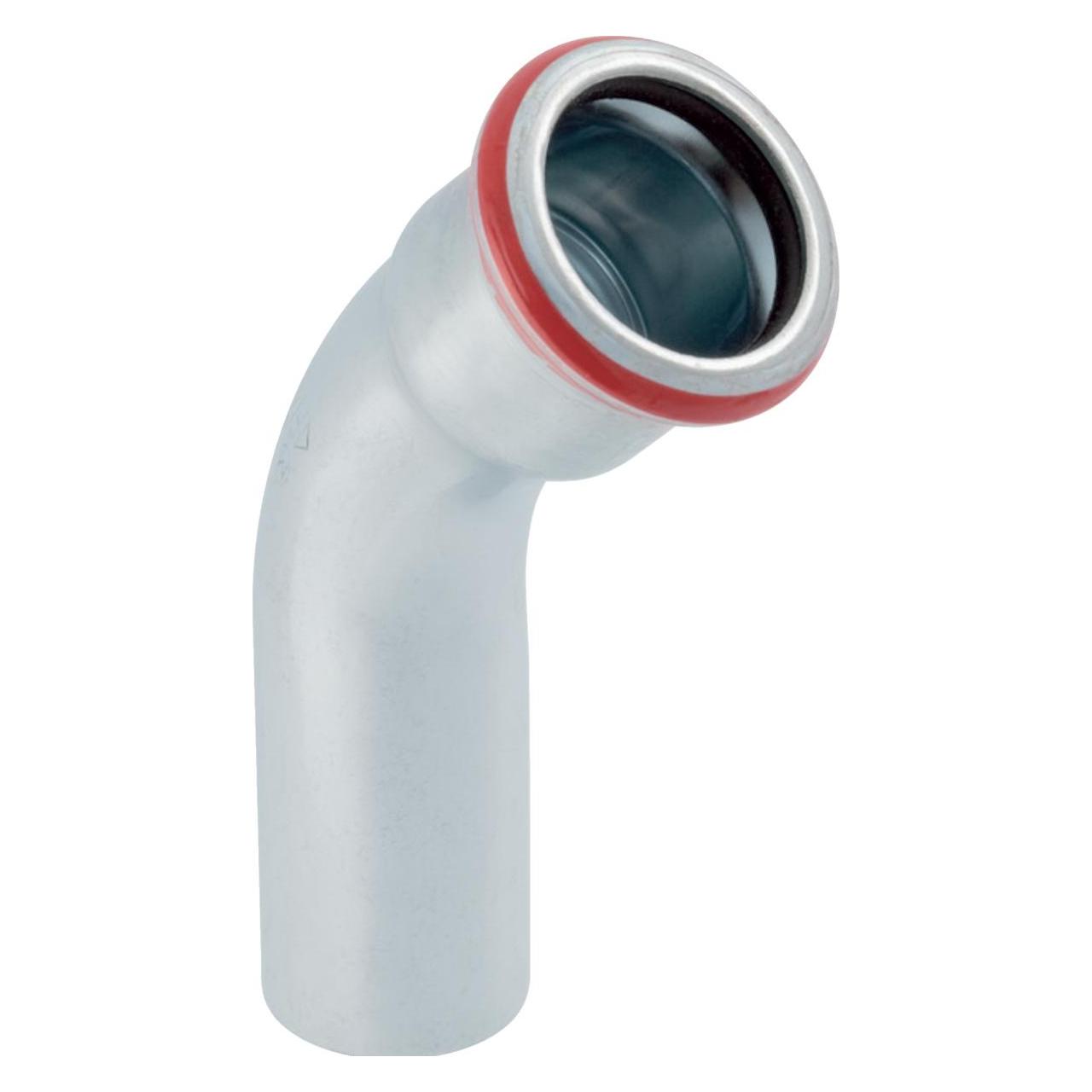 Geberit Biegung FZ 45 Grad 88,9 mm Hülse / Nippel mapress (Pressverbindung) (20710)