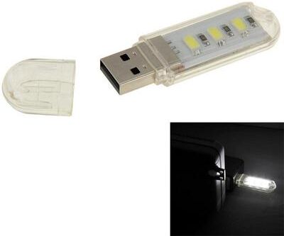 Inspired Deals Portable USB LED Light For Laptop Power Bank Mini Reading Lamp white Light