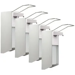 MCD Medical Care Dental GmbH 4 Desinfektionsspender | Alu/Kunststoff | 1000 ml | langer Hebel | Wandspender