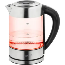 ECG Coffee machine Colore kettle 1.7l 2200 W Removable and washable limescale drip, Wasserkocher, Schwarz, Silber