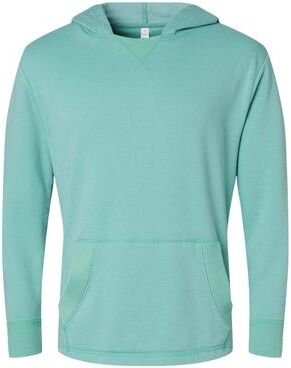 LAT 6936 Vintage Wash Hoodie in Washed Saltwater size 3XL   Polyester Blend