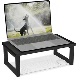 Relaxdays Monitorständer im Industrial-Design Schwarz