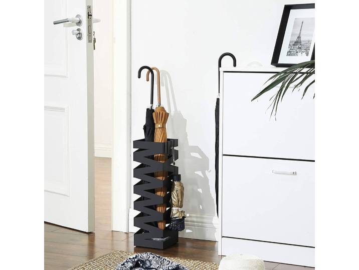 Porte-parapluie Brookings 16 x 49 x 16cm Noir/Noir