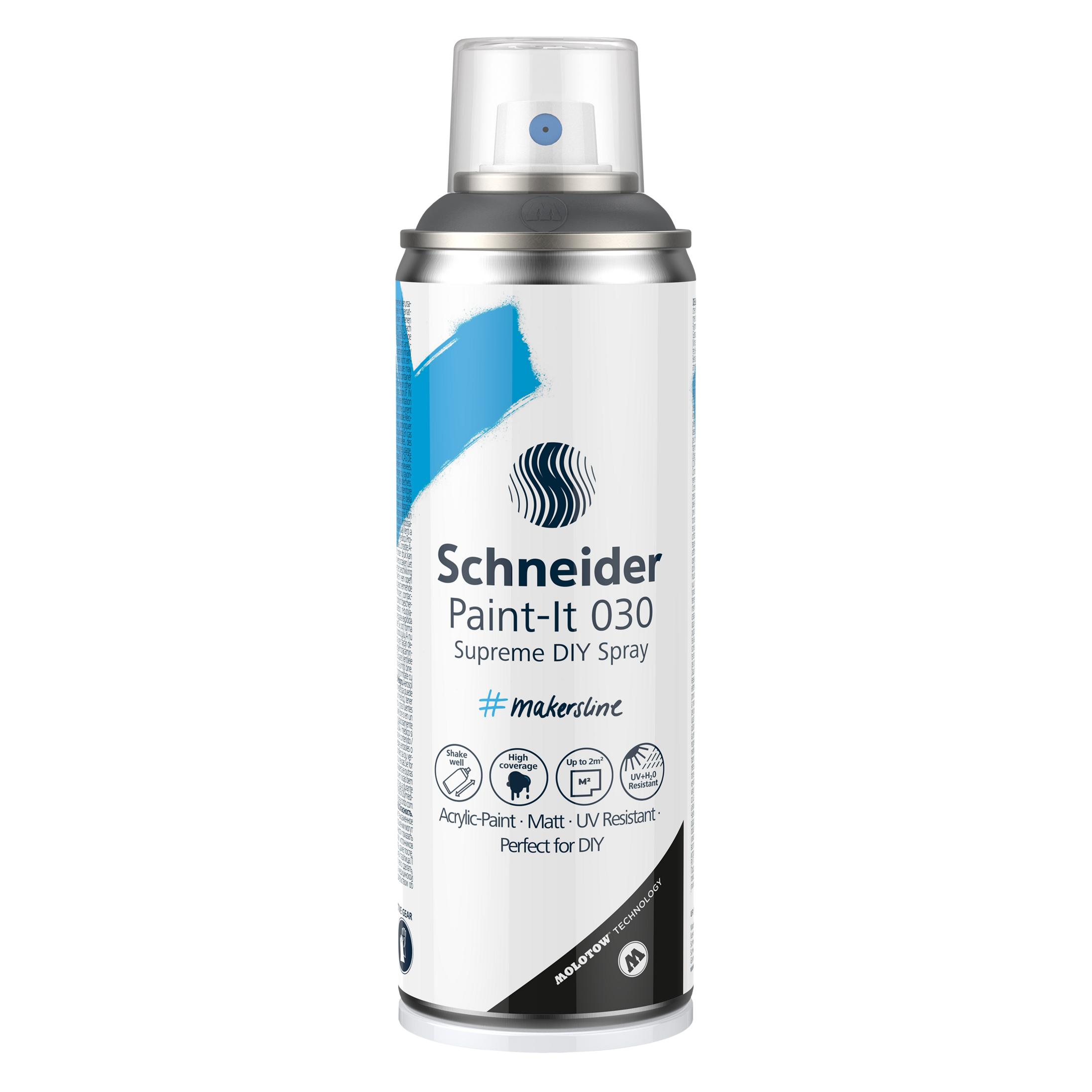 Schneider Paint-It 030 ML03050003 Acrylfarbe Dunkelgrau 200 ml (200 ml) (ML03050003)