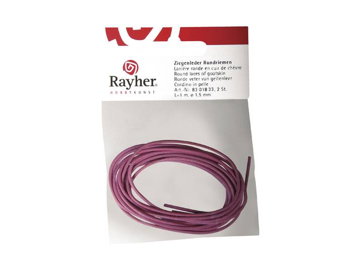 Rayher Rundriemen Ziegenleder 100 cm 2 Stück