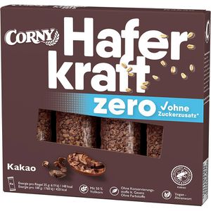 Corny Müsliriegel Haferkraft Zero Kakao, je 35g, 4 Riegel