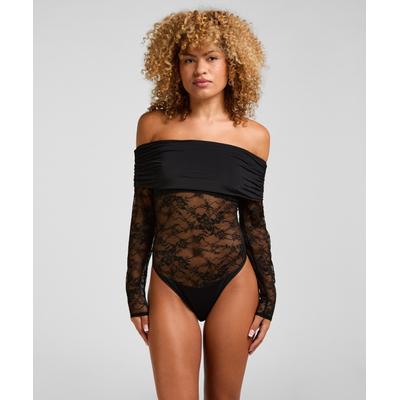 Body HUNKEMÖLLER "Body Hazel", Damen, Gr. M, schwarz, 86% Polyamid, 14% Elasthan, Bodys Body