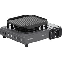 Gaskocher Camp'Bistro 3 mit Grillplatte silber/grau, 2,2kW Einflammkocher, Modell 2025