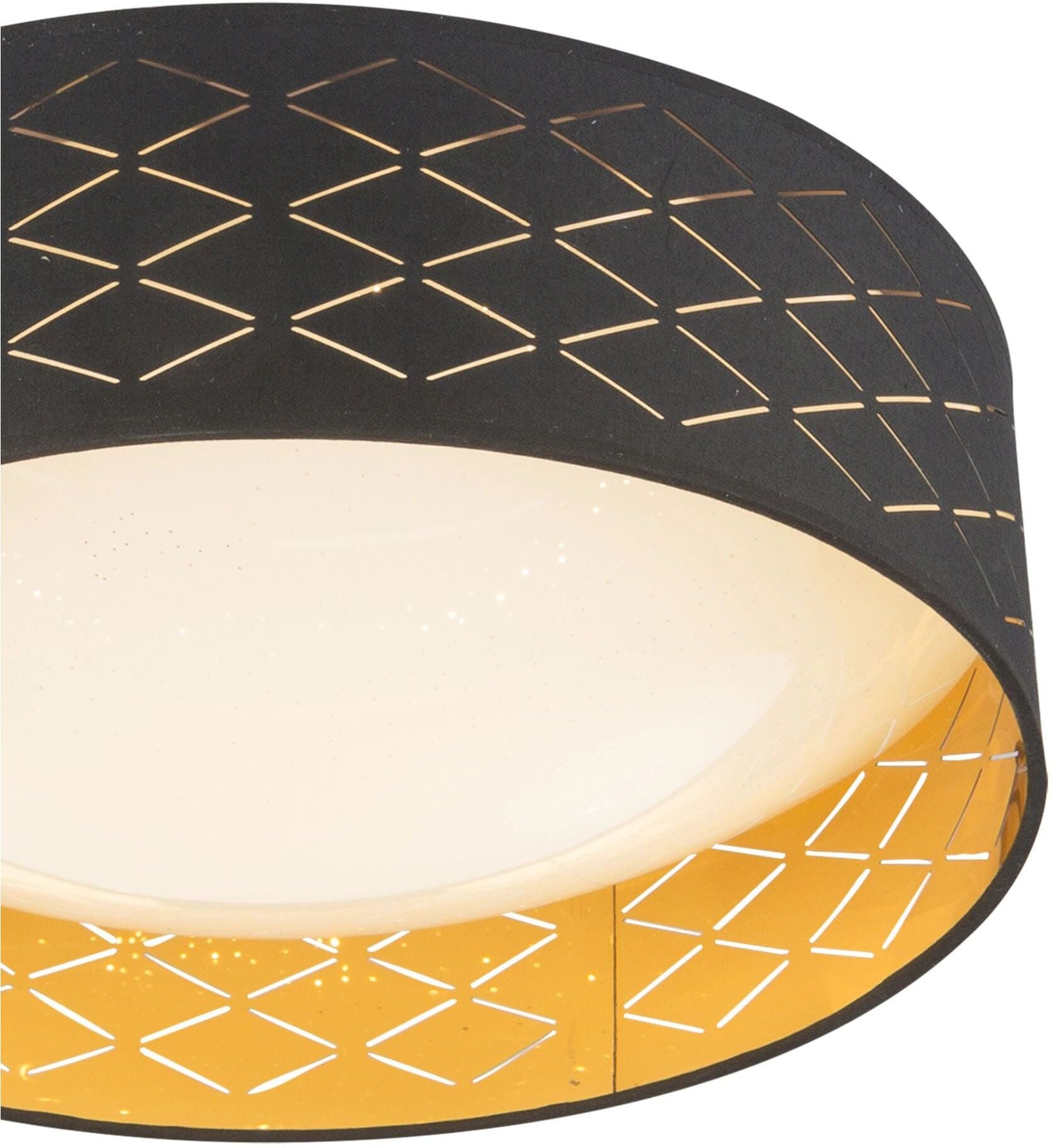 GLOBO LIGHTING LED Deckenleuchte "CLARKE", weiß, 1 Stk., Leuchten, Deckenlampe, Wohnzimmer, Design Leuchte, LED Deckenleuchte