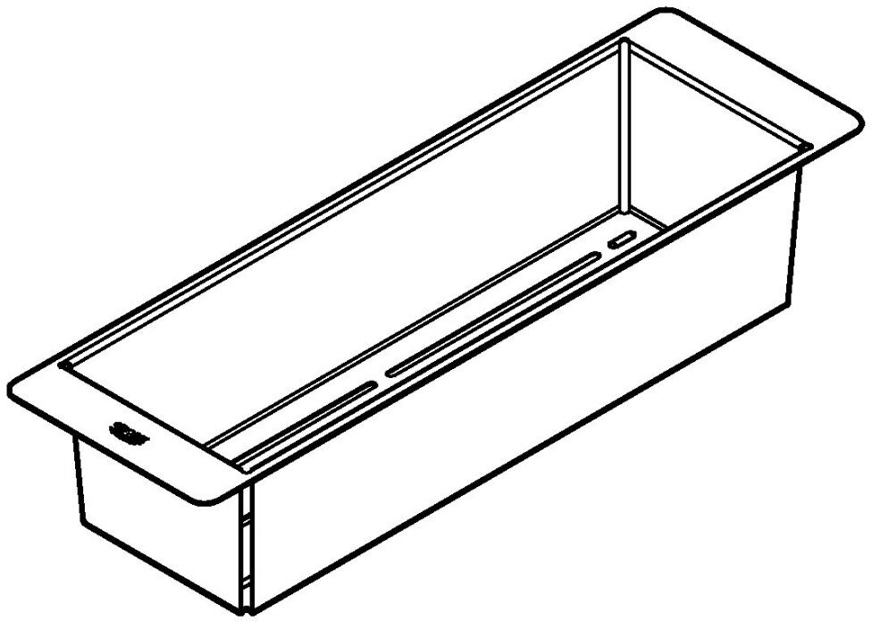 Grohe Küchenspülen-Sieb 40853 490x150x100mm edelstahl, 40853SD0 40853SD0