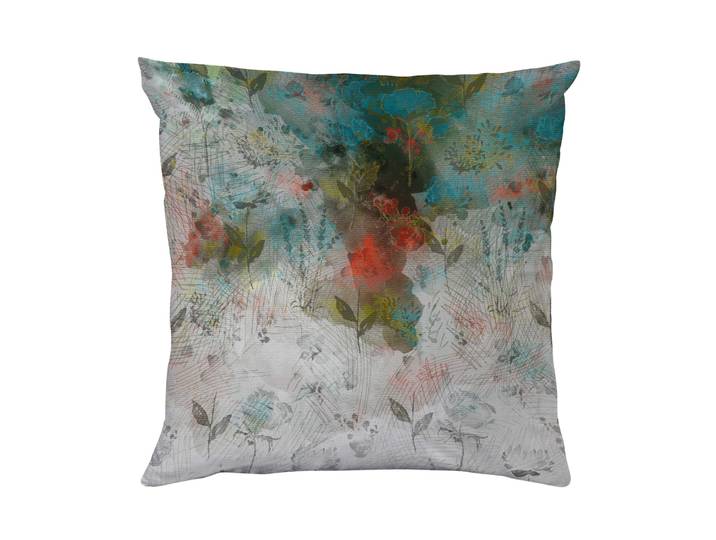Dekokissen QUEENCE Blumenwiese , bunt (bedruckt geblümt), B:40cm L:40cm, Polyester, Dekokissen_Sitzkissen_Kissenhüllen, Dekokissen, Beidseitig bedruckte Kissenhülle, Kissen 40x40cm, inkl. Reissverschluss