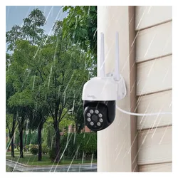 Casativo WLAN Outdoor Überwachungskamera 2K: IP66, Pan-Tilt (2304 x 1296 Pixels), Netzwerkkamera, Weiss