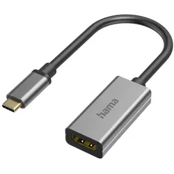 Hama Video-Adapter, USB-C-Stecker - HDMI™-Buchse, Ultra-HD 8K@60Hz, Alu (HDMI), Video Adapter, Grau