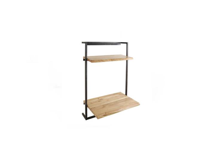 Kawola Schreibtisch Aidy Holz Akazie, Zwetschgeholzfarben, Echtholz,Akazie, Rechteckig, 65x100x45 cm, Büromöbel, Schreibtische, Bürotische