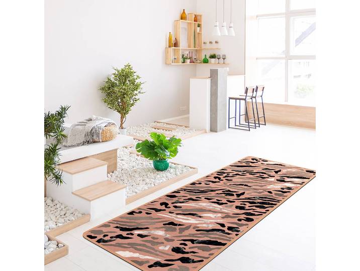 Läufer/Yogamatte Tigerstreifen in Marmor 183 x 61cm Pink