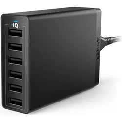 Anker Zolo GaN 6-in-1 Desktop Charging Station (60 W, 6 Ports), USB Ladegerät, Schwarz