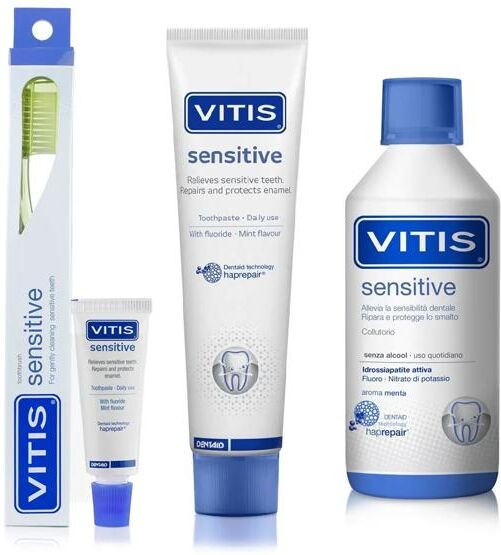 Vitis Sensitive Dentifricio 100 ml + Collutorio 500 ml + Spazzolino