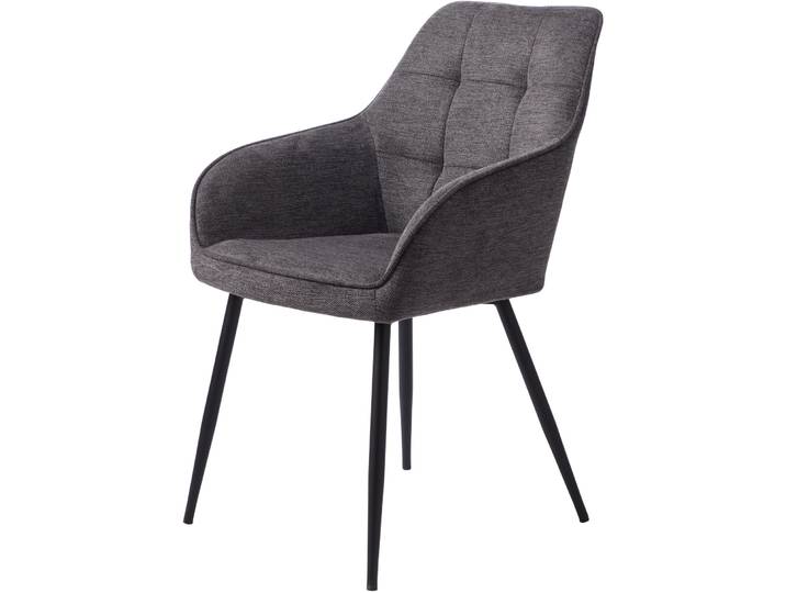 Stuhl 2er-Set Nort dunkelgrau Polyester
