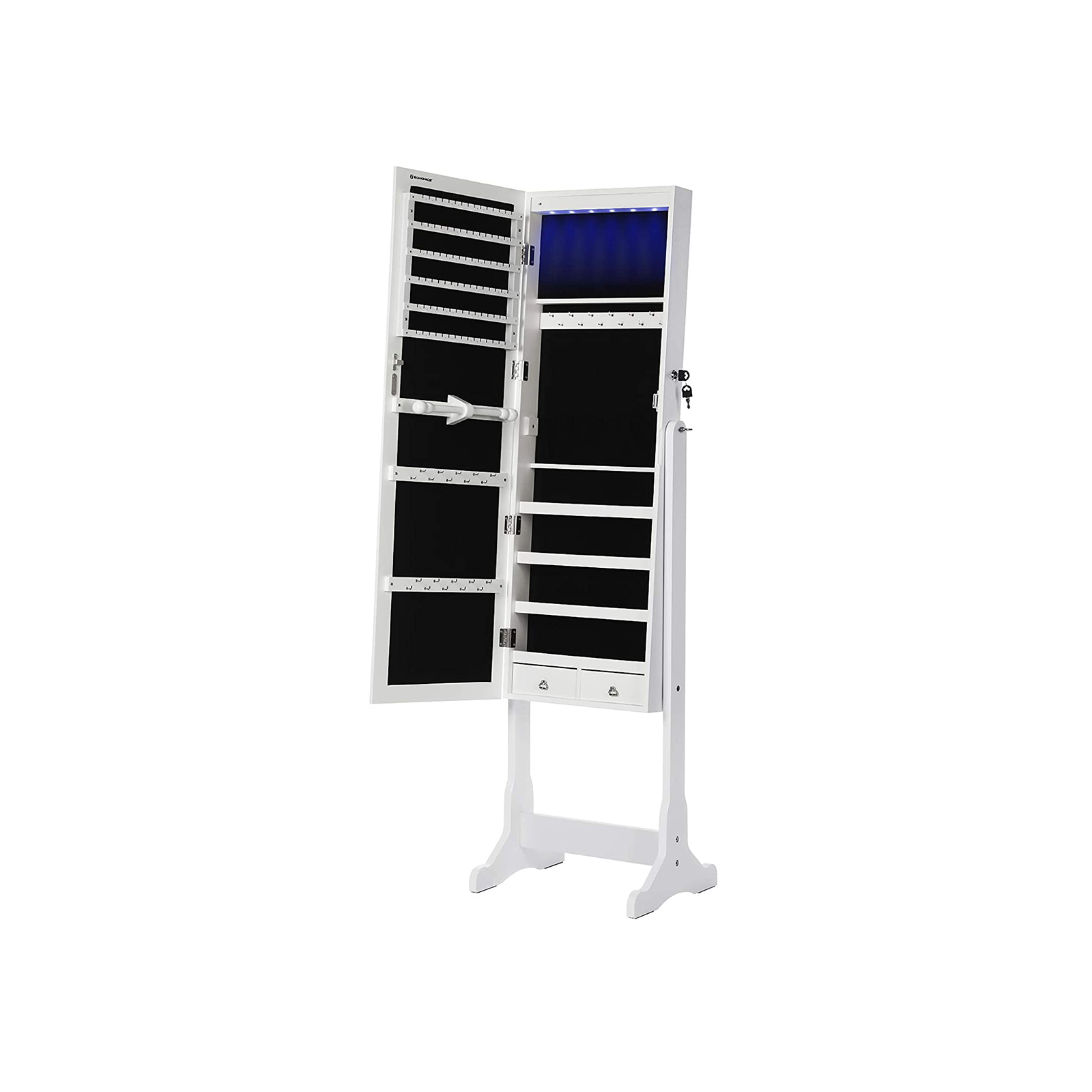 SONGMICS Traumhafter Schmuckschrank mit LED JBC94W