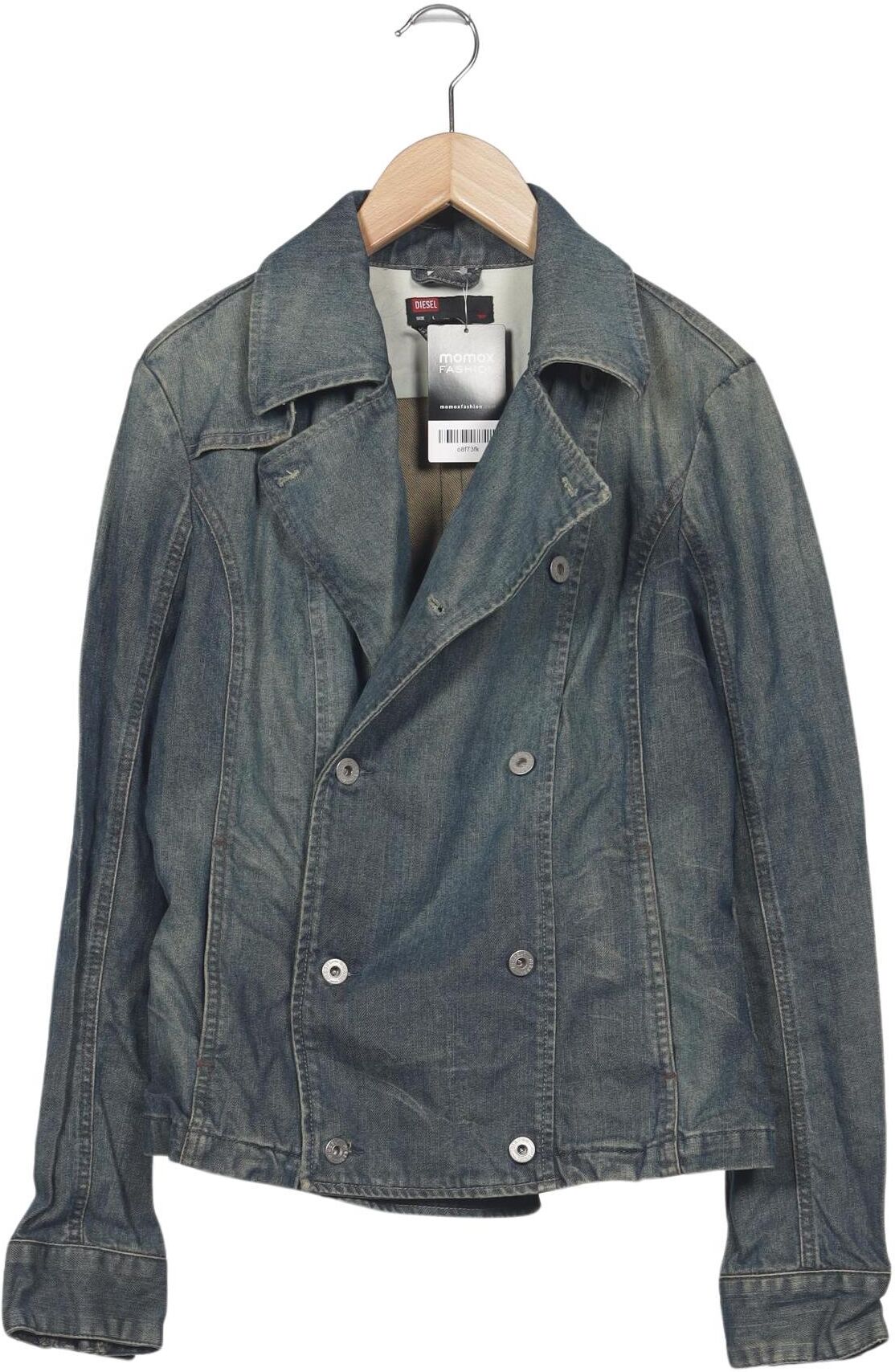 Diesel Damen Jacke, Blau, Gr. L, Baumwolle - Second Hand